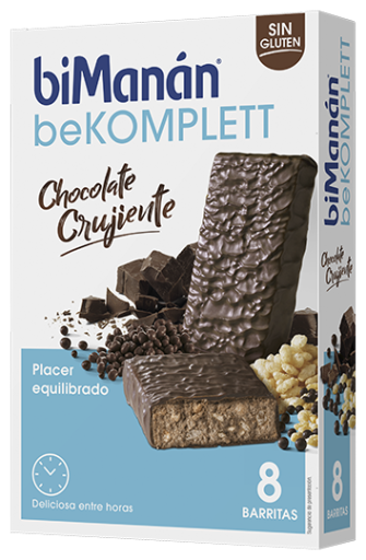 BeKomplett Barres de chocolat croquantes 8 unités