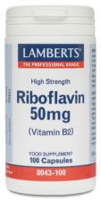 Vitamin B-2 50 mg Rivoflavina 100 Capsules