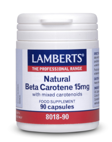 Bêta-carotène naturel 15 mg avec mélange de caroténoïdes 90 gélules