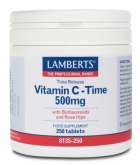 Vitamine C 500 mg Libération Prolongée avec Bioflavonoïdes et Cynorrhodon 250 Comprimés