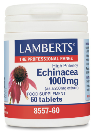 Échinacée 1000 mg plus vit C 40 mg et zinc 2,5 mg 60 gélules