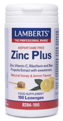 Zinc Plus avec vit c, extrait de propolis, riboflavine et miel 100 comprimés à croquer