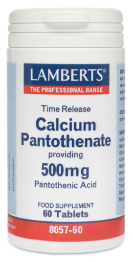 Pantothénate de calcium 500 mg à libération prolongée avec vitamine B5 60 comprimés