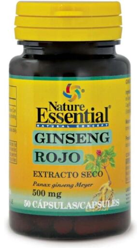 Ginseng rouge 500 milligrammes de capsules 5O aide à réguler les effets du stress mental