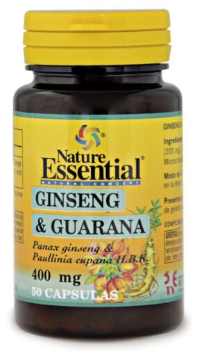 Ginseng au guarana 400 milligrammes 50 gélules idéales pour les régimes amaigrissants