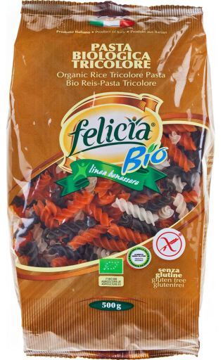 Fusilli-Espiral Tricolor S/Gluten Bio 500 Gr.