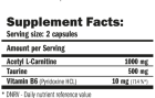 ALC - avec des capsules de taurine et de vitamine B6