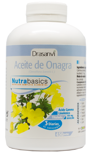 Nutrabasics - Huile d&#39;Onagre 500, 450 Unités