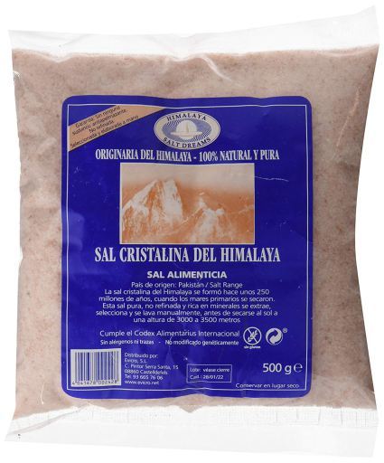 Sel cristallisé rose de l&#39;Himalaya moulu 500 gr