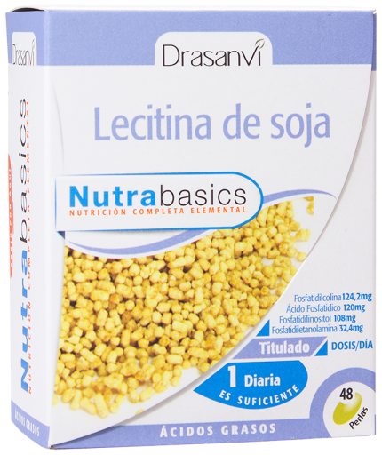 Lécithine de soja 1200mg 48 perles Nutrabasicos