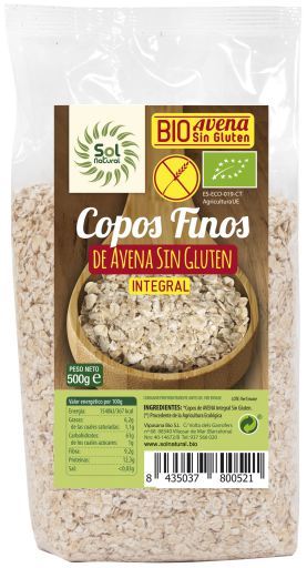 Flocons d&#39;avoine fins sans gluten bio 500 gr