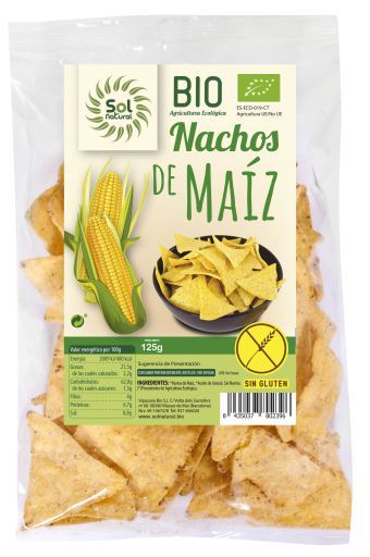 Nachos Naturel Bio Sans Gluten 125 gr