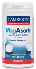 Comprimés de magnésium biodisponible MagAsorb 150 mg