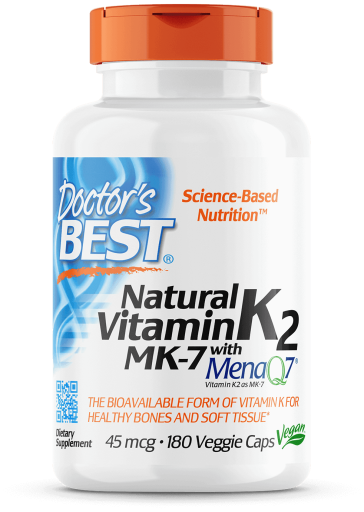 Vitamine K2 Mk7 Naturelle Avec Menaq7 45Mcg 180 Capsules Végétales