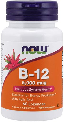 Vitamine B-12 Avec Acide Folique 5000 Mcg 60 Pastilles