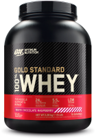 100% Whey Gold Chocolat Blanc Framboise Tardive 2.28 kg