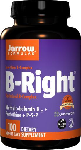 Complexe B-right, santé cérébrale et cardiovasculaire 100 capsules