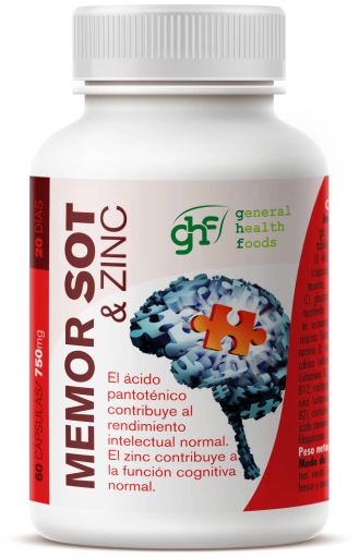 Memor SOT&amp;Zinc 60 Gélules de 750 mg