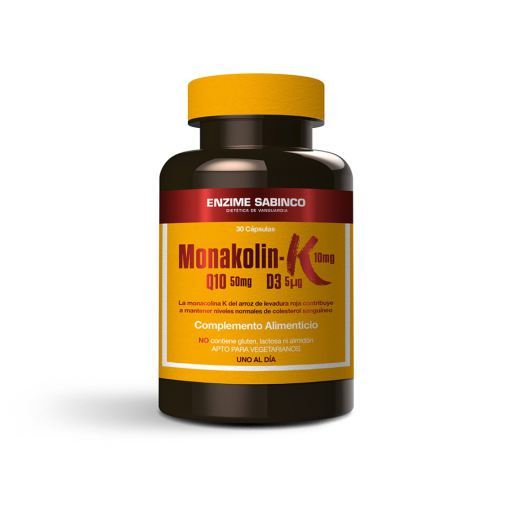 Monakolin K + Q10 + D3 30 Capsules d&#39;origine végétale