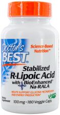 Acide R-lipoïque avec Na-RALA BioEnhanced 100 mg 180 VCapsules