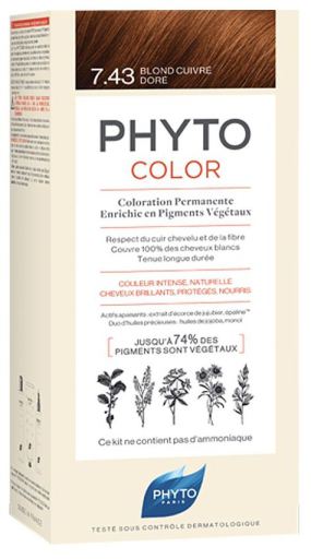 Phytocolor Coloration Permanente 7.43 Blond Doré Cuivré