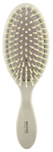 Brosse Pneumatique Fibre Naturelle Poils Bois Beige