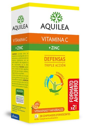 Vitamine C + Zinc 28 comprimés effervescents