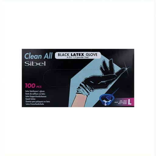 Gants en latex Sibel Large/l 100 unités noir