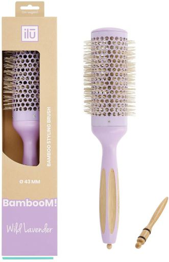 Brosse Bambou Ronde 43mm Lavande Sauvage