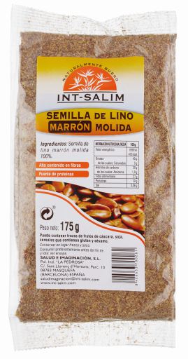 Graines de lin brun moulues 175 gr