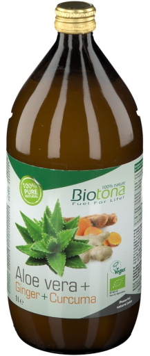 Aloe vera bio + Gingembre + Jus de Curcuma 1000 ml