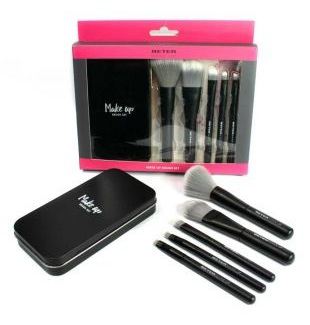 Set de mini pinceaux de maquillage Black Edition 6 pièces