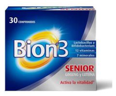 Bion3 Senior Vitamines Ginseng et Lutéine 30 comprimés