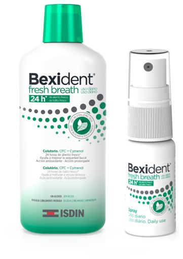 Bexident Bain de Bouche Haleine Fraîche 500 ml + Bexident Spray Haleine Fraîche 15 ml