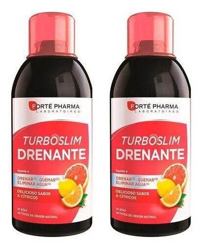 Turboslim Drainant Arôme Agrumes 2x500 ml