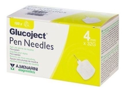 Glucoject Aiguille à Insuline 32gx4mm 100 unités