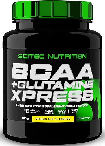 BCAA + Glutamine XPress Mélange d&#39;Agrumes 300 gr