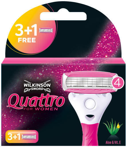 Machine d'épilation Quattro pour les femmes 3 + 1 chargeur