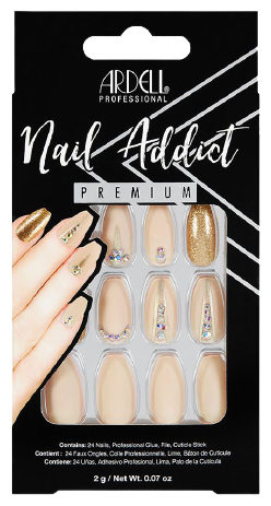 Nail Addict Faux ongles nus ornés de bijoux