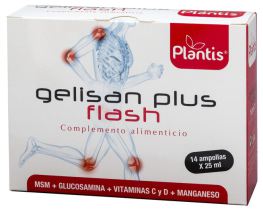 Gelisan Plus Flash Glucosamine Curcuma Msm 14 ampoules