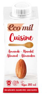 Crème d&#39;amande bio pour la cuisson 200 ml