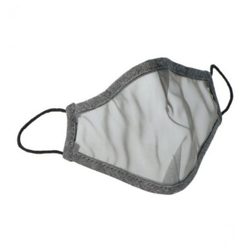 Masque adulte gris transparent réutilisable