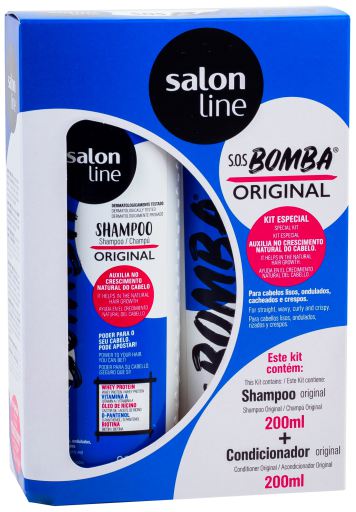 Kit Shampooing E Condicionador Sos Bomba Original 200ml - Salon Line