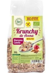 Krunchy Bio Avoine Sans Gluten Pomme Cannelle 350 gr