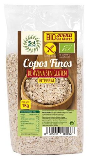 Flocons d&#39;Avoine Fins sans Gluten Familier Bio 1 Kg