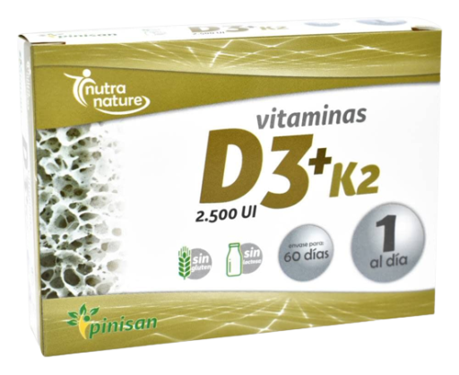 Vitamines D3+K2 60 Gélules