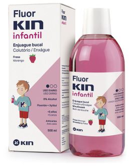 Fluorkin Bain de Bouche Enfant Anticaries Fraise 500 ml