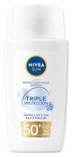 Protection Solaire Visage Fluide Ultraléger Triple Protection SPF 50+ 40 ml