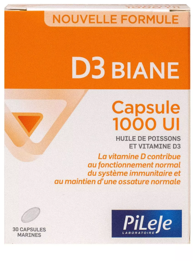 D3 Biane Gélules 1000 UI 30 Gélules