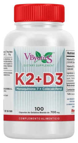 Vitamine K2 + D3 100 Gélules